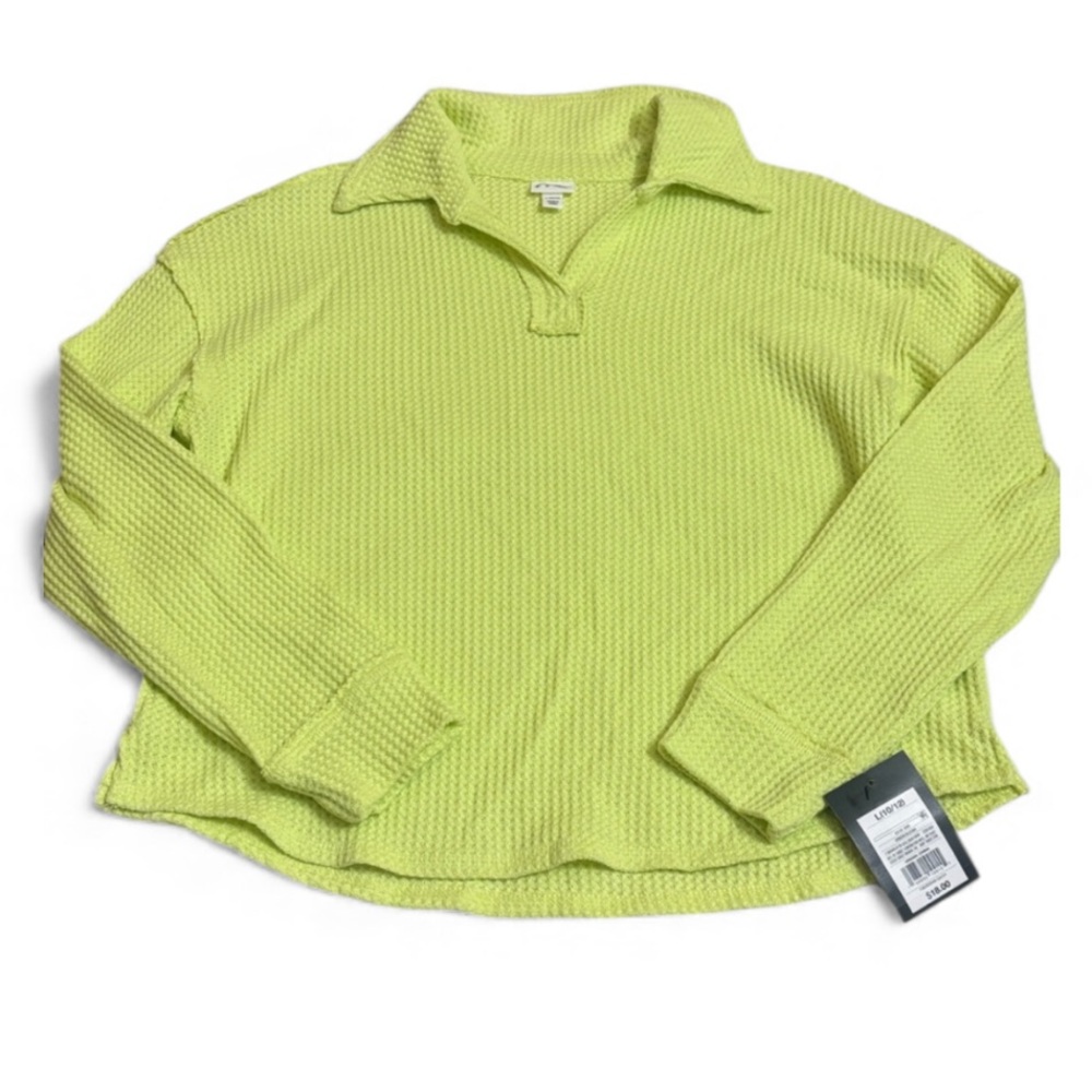 NWT Art Class Lime Green Long Sleeve Sweater Youth L 10/12